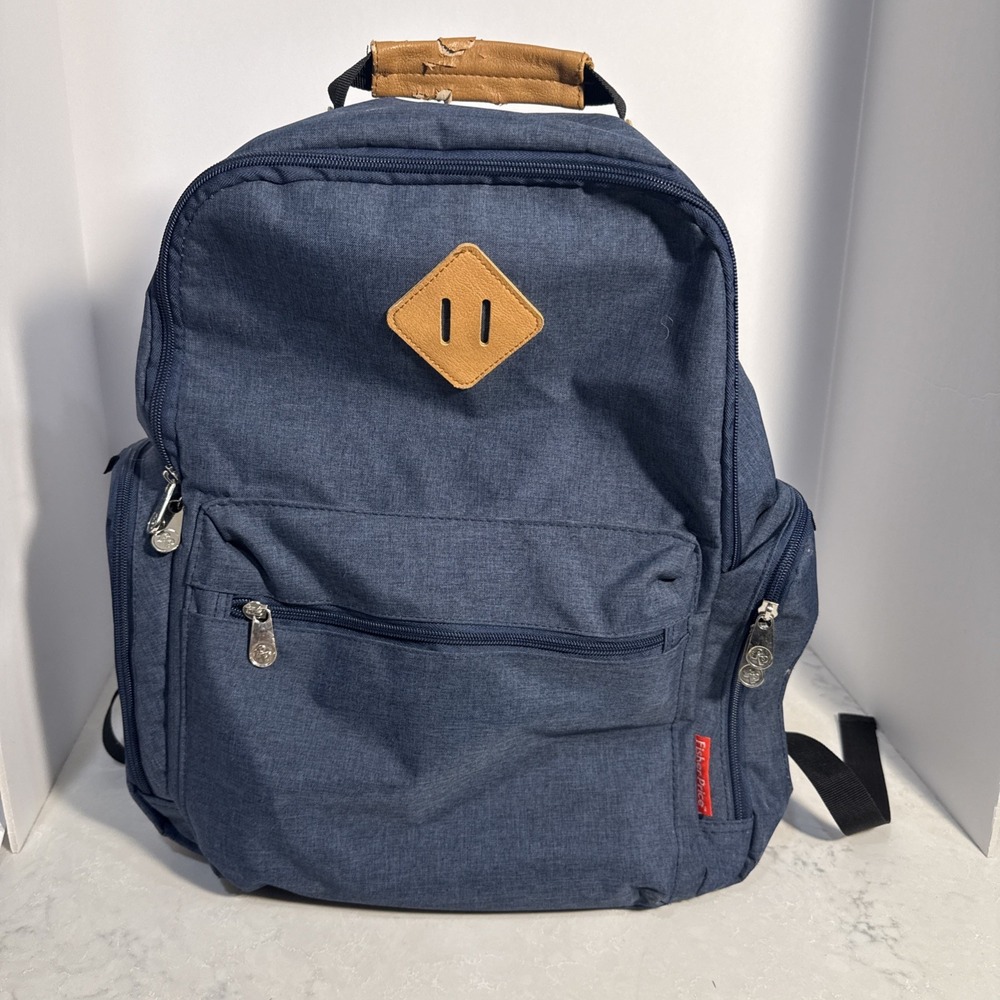 Fisher-Price River Backpack Diaper Bag Old World Navy Adjustable Straps